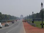 New Delhi: Blick von den Regierungsgebuden zum India Gate