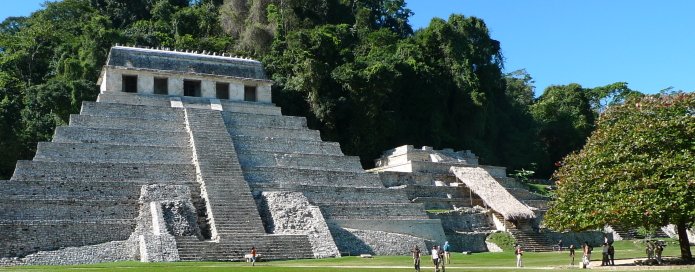 Der Tempel der Inschriften in Palenque birgt die Grabkammer des groen Maya-Knigs Pacal