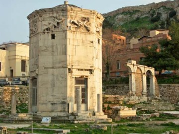 Athen: Turm der Winde am Rande der rmischen Agora