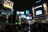Tokio - Leuchtreklame in Shibuya